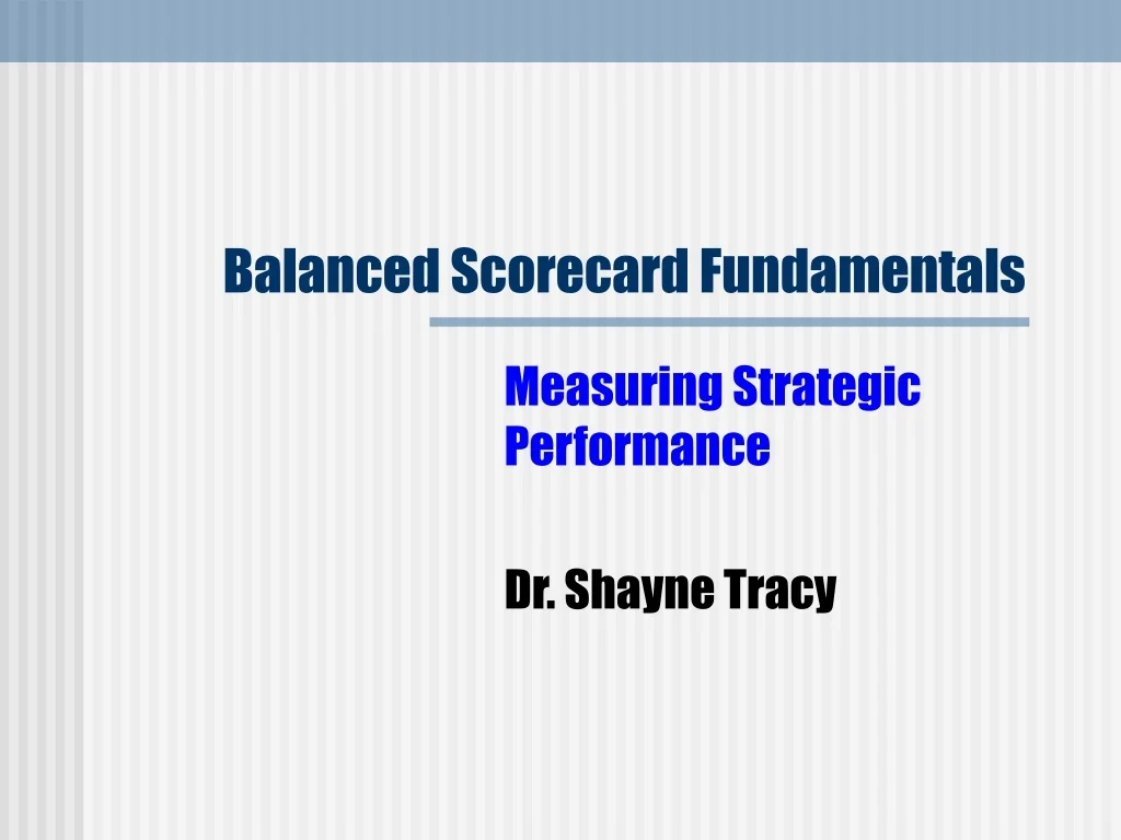 PPT - Mastering Strategic Performance with the Balanced Scorecard ...