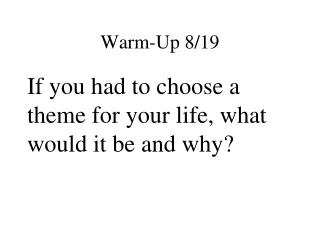 Warm-Up 8/19