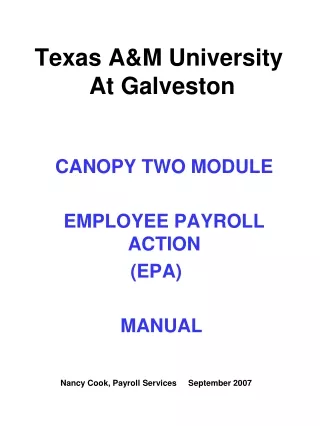 Texas A&amp;M University  At Galveston