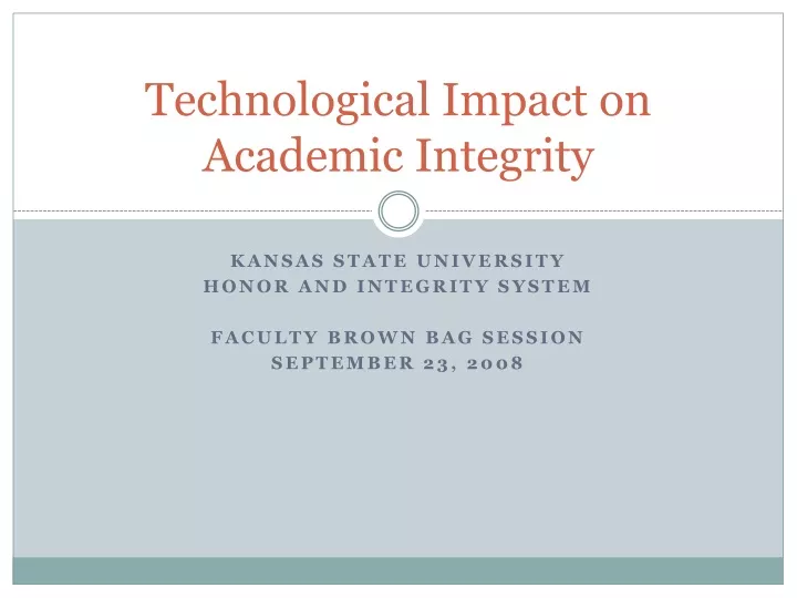 technological impact on academic integrity