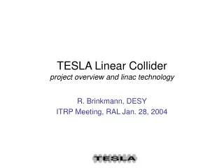 TESLA Linear Collider project overview and linac technology