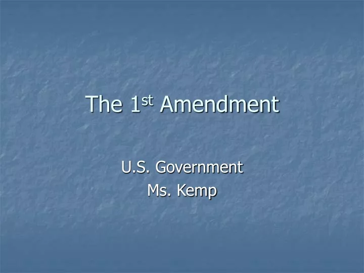 the 1 st amendment