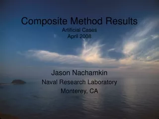 Composite Method Results Artificial Cases April 2008