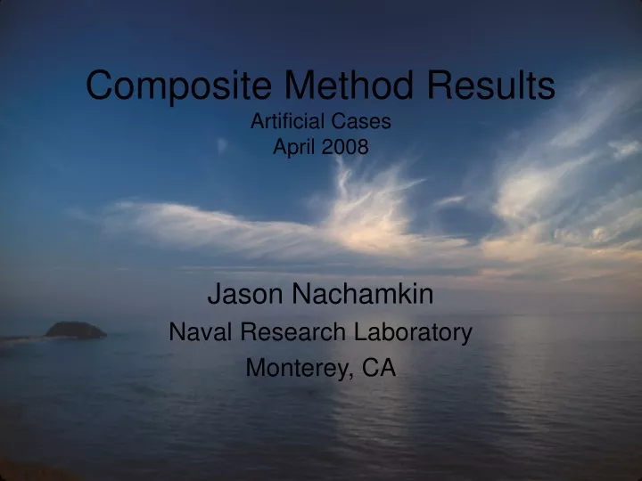 composite method results artificial cases april 2008