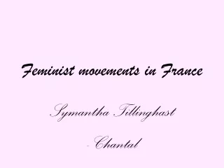 Feminist movements in France