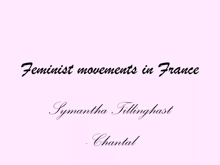 feminist movements in france