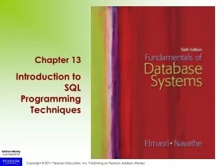 Chapter 13 Introduction to SQL Programming Techniques