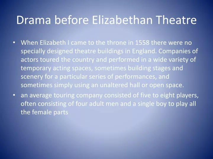 drama before elizabethan theatre