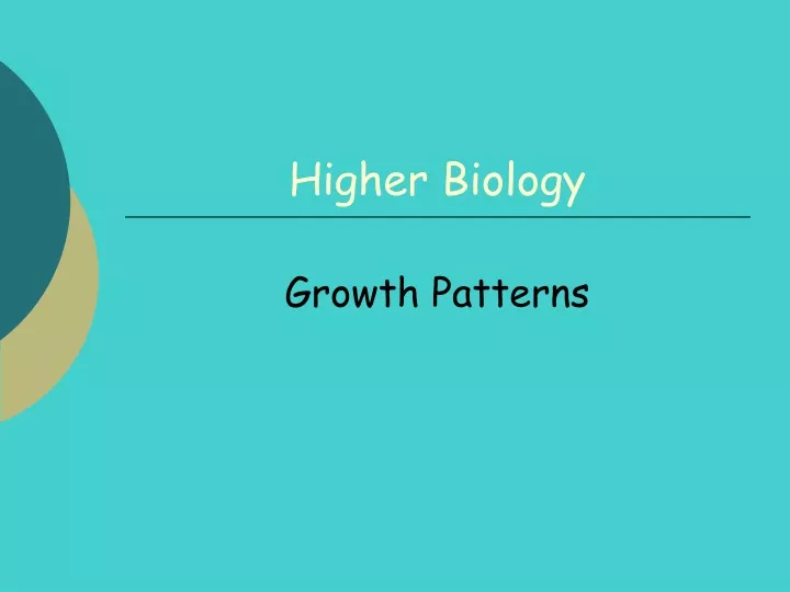 higher biology