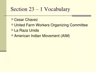 Section 23 – 1 Vocabulary