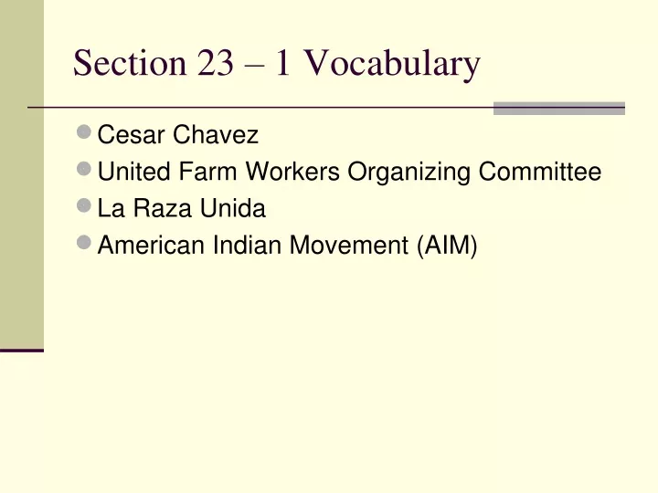 section 23 1 vocabulary