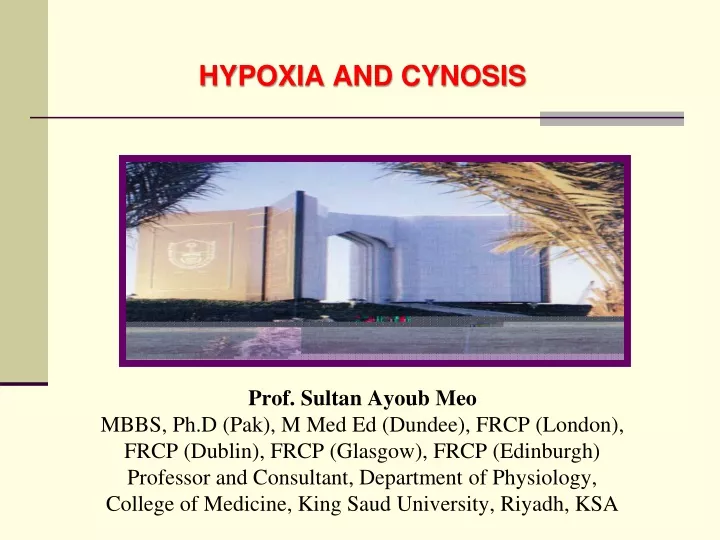 hypoxia and cynosis