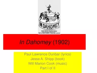 In Dahomey  (1902)