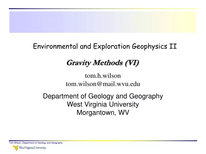 environmental and exploration geophysics ii