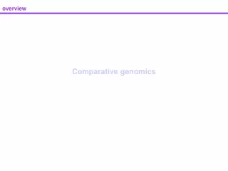 Comparative genomics