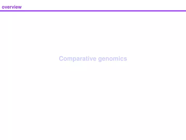 comparative genomics