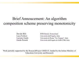 Brief Annoucement: An algorithm  composition scheme preserving monotonicity