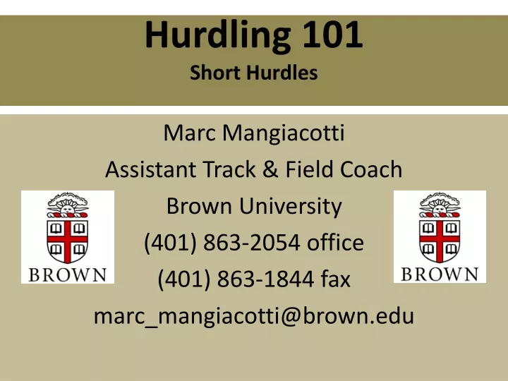 hurdling 101 s hort hurdles