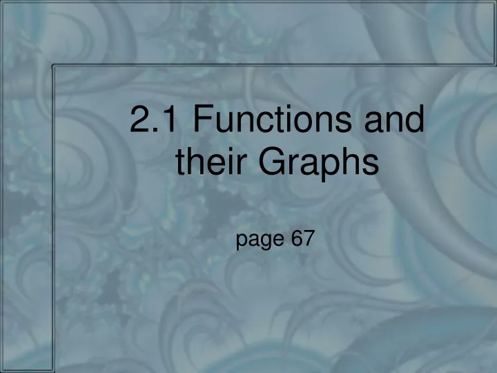 2 1 functions and their graphs