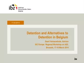 Detention and Alternatives to Detention in Belgium