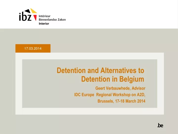 detention and alternatives to detention in belgium