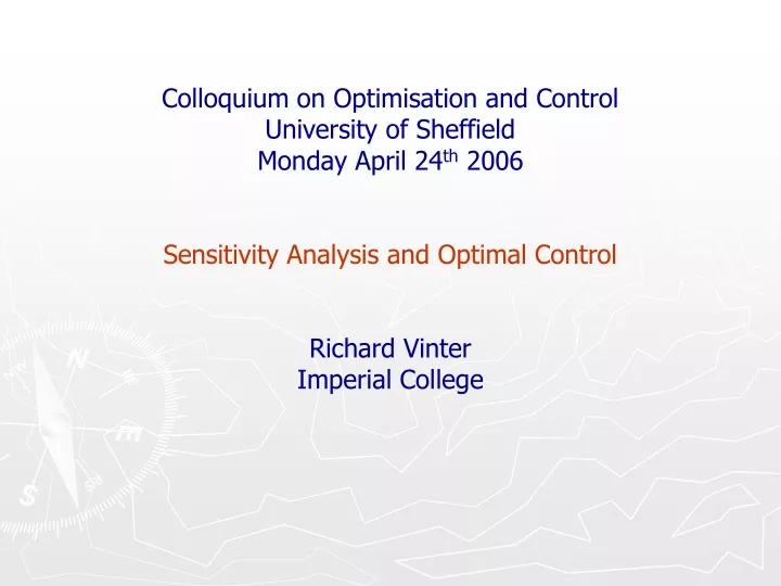 colloquium on optimisation and control university