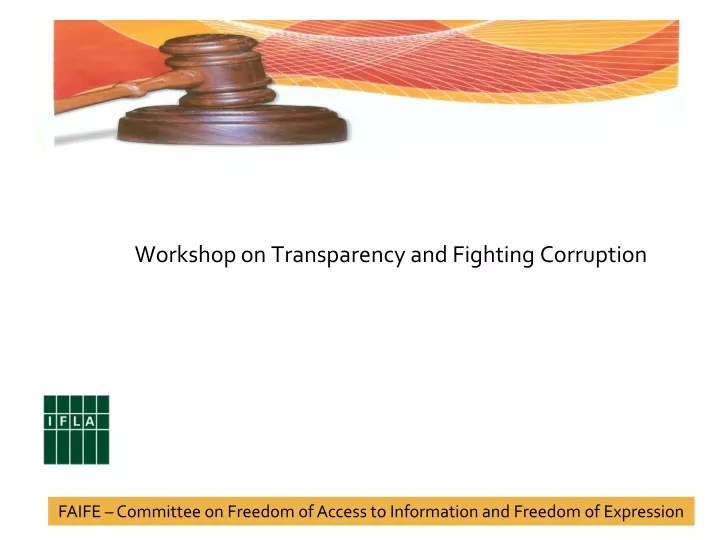 workshop on transparency and fighting corruption