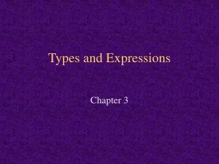 Types and Expressions