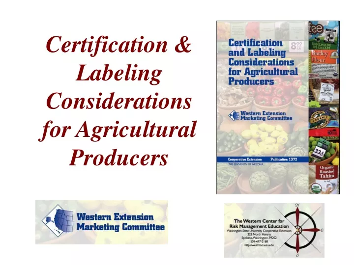 certification labeling considerations