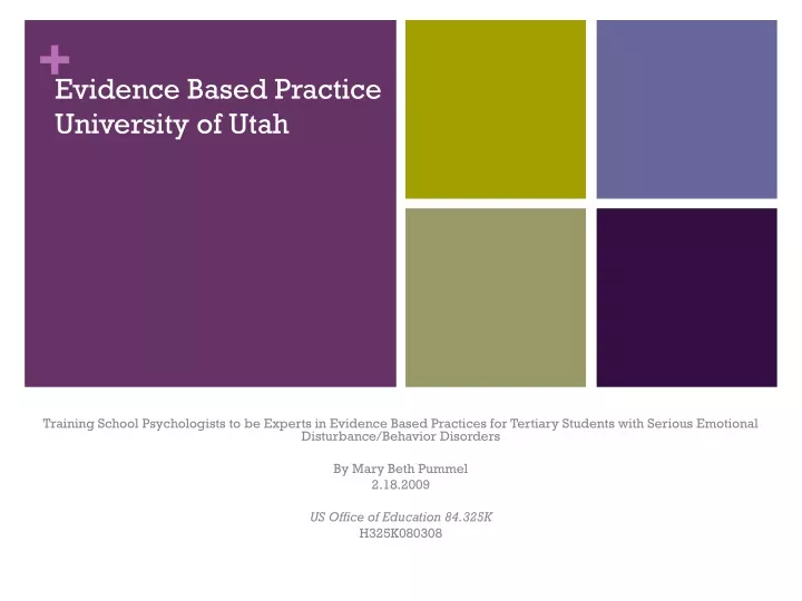 evidence based practice university of utah