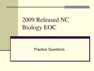 2009 Released NC Biology EOC