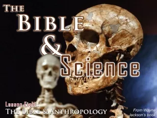 Lesson Eight: The Bible &amp; Anthropology