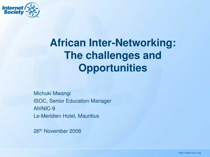 african inter networking the challenges and opportunities