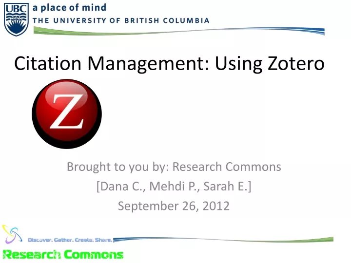 citation management using zotero