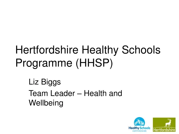 hertfordshire healthy schools programme hhsp