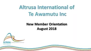 Altrusa International of  Te Awamutu Inc New Member Orientation August 2018