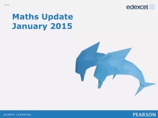 Maths Update  January 2015