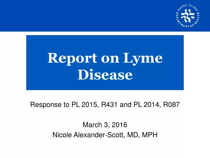 report on lyme disease