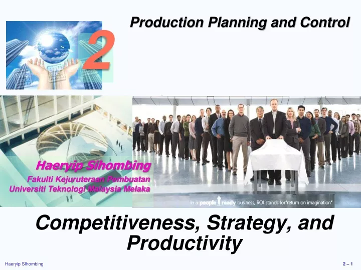 competitiveness strategy and productivity