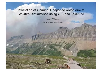 Prediction of Channel Response Areas due to Wildfire Disturbance using GIS and TauDEM