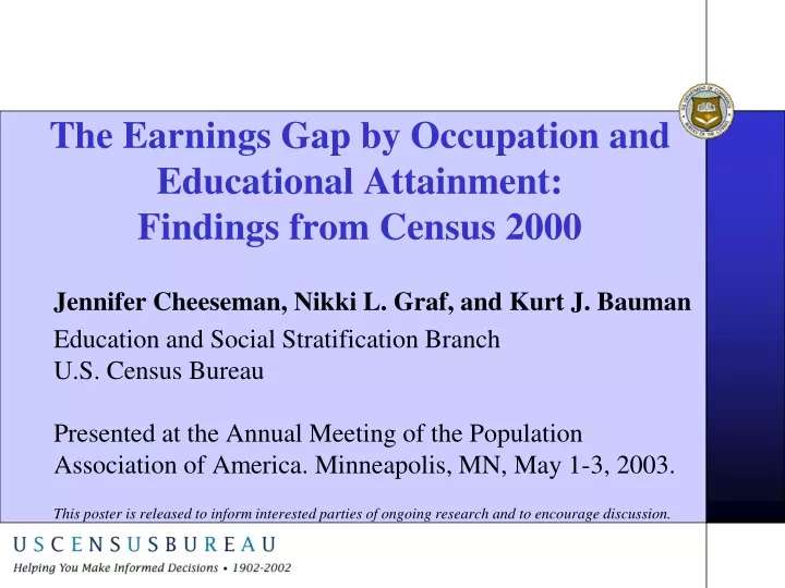 the earnings gap by occupation and educational attainment findings from census 2000
