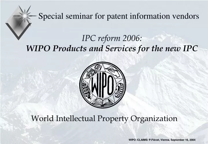 special seminar for patent information vendors