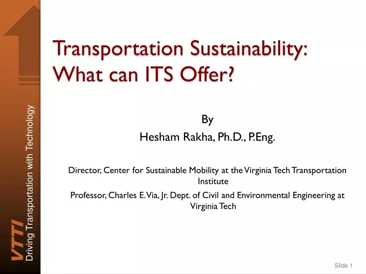 transportation sustainability what can its offer