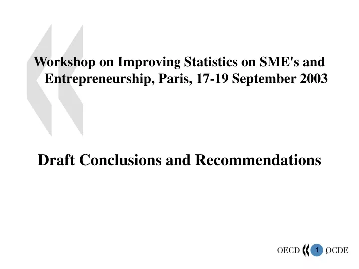 workshop on improving statistics