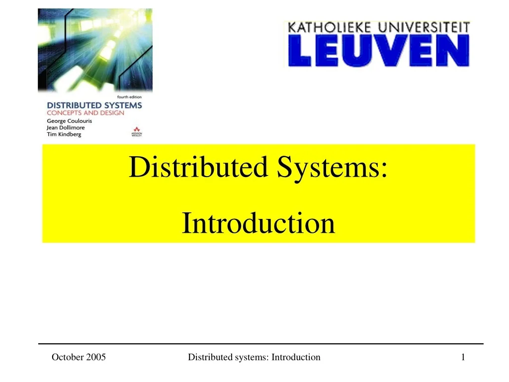 PPT - Introduction to Distributed Systems: Overview and Examples ...
