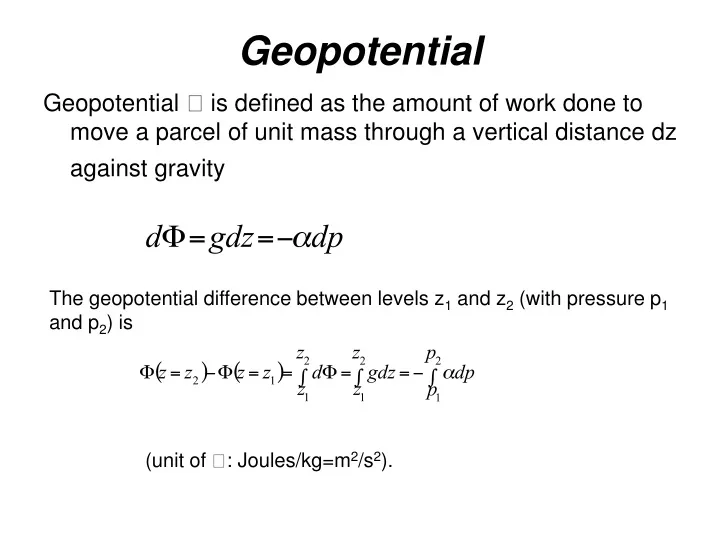 geopotential