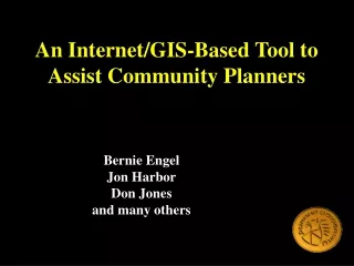 An Internet/GIS-Based Tool to Assist Community Planners