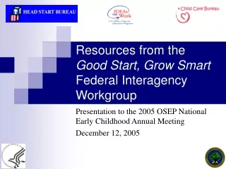 Resources from the  Good Start, Grow Smart Federal Interagency Workgroup