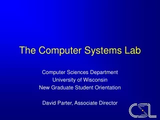 The Computer Systems Lab