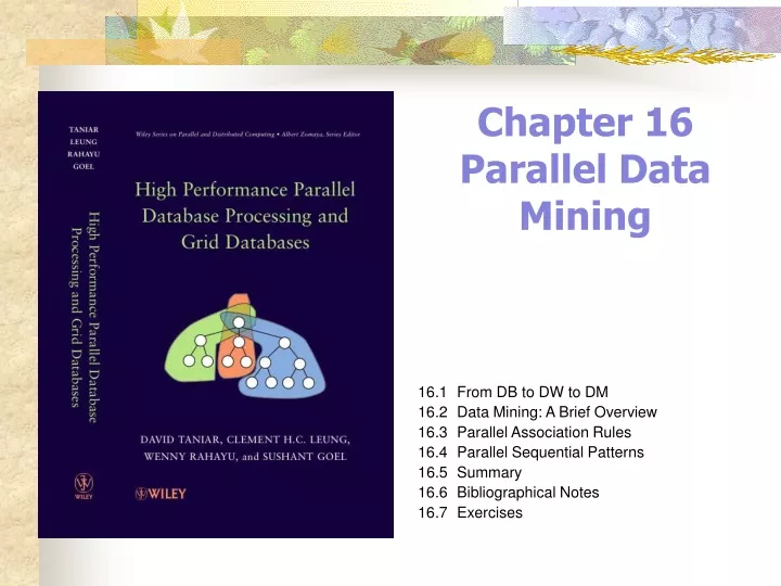 chapter 16 parallel data mining